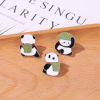 Picture of Zinc Based Alloy Pin Brooches Panda Animal Multicolor 1 Piece