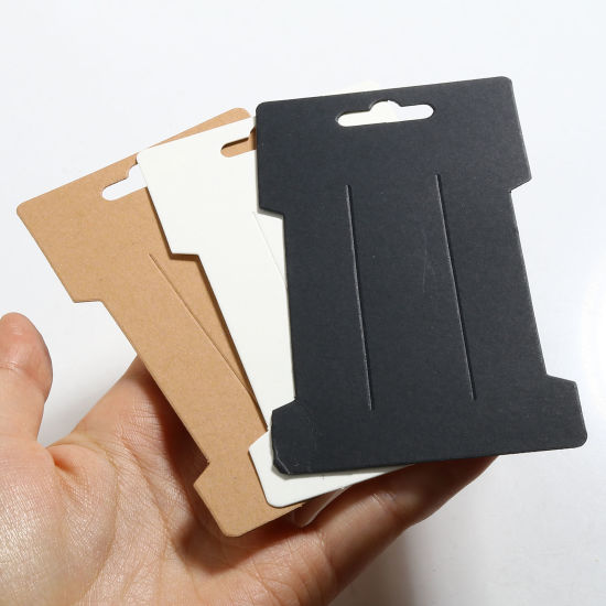 紙 ジュエリーディスプレイカード 幾何学 多色 11.5cm x 6.5cm、 100 枚 の画像