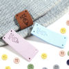 Picture of Microfiber Label Tags Rectangle Multicolor Heart Pattern " Made With Love " Faux Suede 50mm x 20mm , 10 PCs