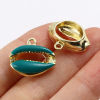 Immagine di Lega di Zinco Charms Conchiglia Oro Placcato Multicolore 5 Pz