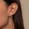 Picture of Eco-friendly Sweet & Cute Birthstone 14K Gold Plated Multicolor 304 Stainless Steel & Cubic Zirconia Rectangle Hoop Earrings For Women Birthday
