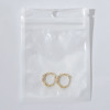 Picture of Eco-friendly Sweet & Cute Birthstone 14K Gold Plated Multicolor 304 Stainless Steel & Cubic Zirconia Rectangle Hoop Earrings For Women Birthday