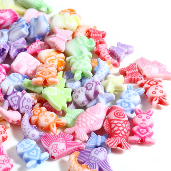 Image de Perles en Plastique Couleur au Hasard 500 Pcs