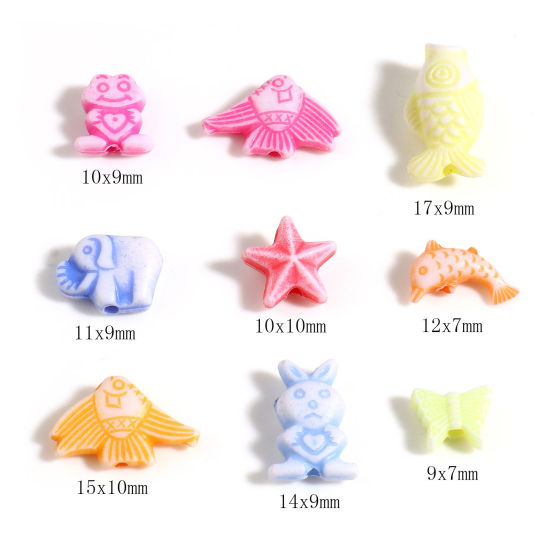 Image de Perles en Plastique Couleur au Hasard 500 Pcs