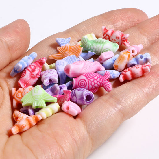Image de Perles en Plastique Couleur au Hasard 500 Pcs