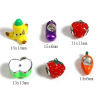 Picture of Zinc Based Alloy Spacer Large Hole Charm Beads Fruit Multicolor Enamel 5 PCs