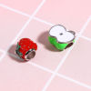 Picture of Zinc Based Alloy Spacer Large Hole Charm Beads Fruit Multicolor Enamel 5 PCs