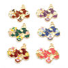 Picture of Zinc Based Alloy Insect Pendants Dainty Beehive Gold Plated Multicolor Bee Enamel 3cm x 2.8cm, 10 PCs