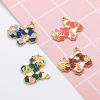 Picture of Zinc Based Alloy Insect Pendants Dainty Beehive Gold Plated Multicolor Bee Enamel 3cm x 2.8cm, 10 PCs