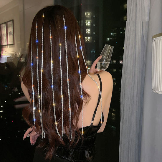 Image de Pinces à Cheveux en Alliage de Zinc à Strass Coloré 1 Kit