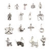 Image de Breloques en Alliage de Zinc Argent Vieilli 20 Pcs