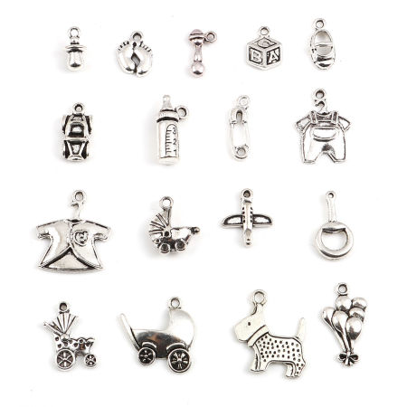 Lega di Zinco Charms Argento Antico 20 Pz