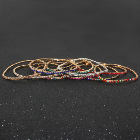 Strass Armband Bunt 16cm lang, 1 Strang