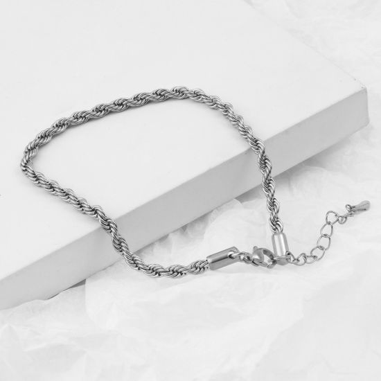 Image de Chaînes de Cheville en Acier Inoxydable Chaînes Argent Mat