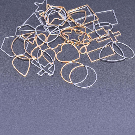 Image de Connecteurs en Acier Inoxydable Série Géométrie Multicolore 10 Pcs