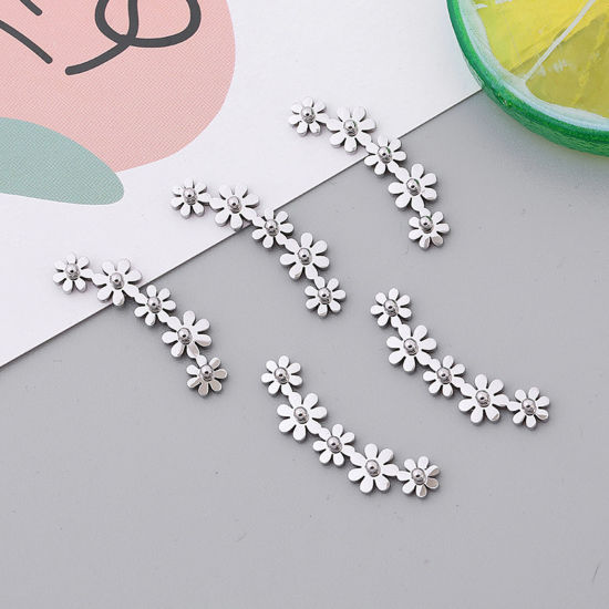 Image de Breloques en Acier Inoxydable Mixte Argent Mat 1 Pièce