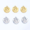 Immagine di 304 Acciaio Inossidabile Colata Charms Tondo Multicolore Rosa 1 Pz