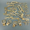 Picture of Simple Hair Clips Gold Plated Geometric Hollow