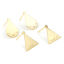 Brass Earring Accessories Real Gold Plated Geometric W/ Loop