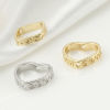 Imagen de Latón Marcos de Cuentas Oro Real Chapado (Apta la Cuenta: 8mm) 12mm x 12mm, 5 Unidades