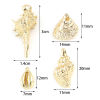 Picture of Brass Charms Conch/ Sea Snail Real Gold Plated