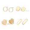 Picture of Brass Earring Accessories Real Gold Plated Oval Hollow