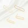 Picture of Brass Earring Accessories Real Gold Plated Oval Hollow