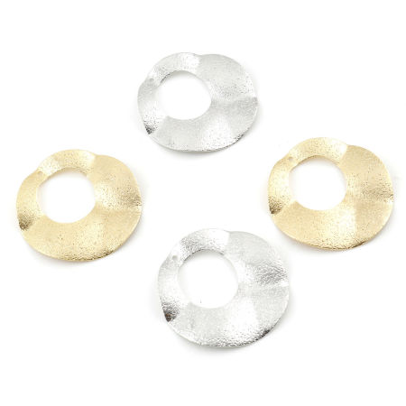 Brass Charms Round Real Gold Plated Sparkledust