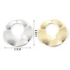 Immagine di Ottone Charms Tondo Vero Oro Placcato Polvere di Stelle 3.3cm x 3.3cm, 3 Pz