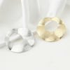 Immagine di Ottone Charms Tondo Vero Oro Placcato Polvere di Stelle 3.3cm x 3.3cm, 3 Pz