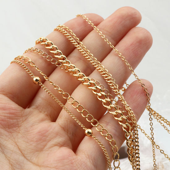 Image de Chaînes en Laiton Plaqué Or Véritable