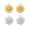 Imagen de 304 Acero Inoxidable Fundición Colgantes Charms Ronda Multicolor Girasol 1 Unidad