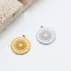 Imagen de 304 Acero Inoxidable Fundición Colgantes Charms Ronda Multicolor Girasol 1 Unidad