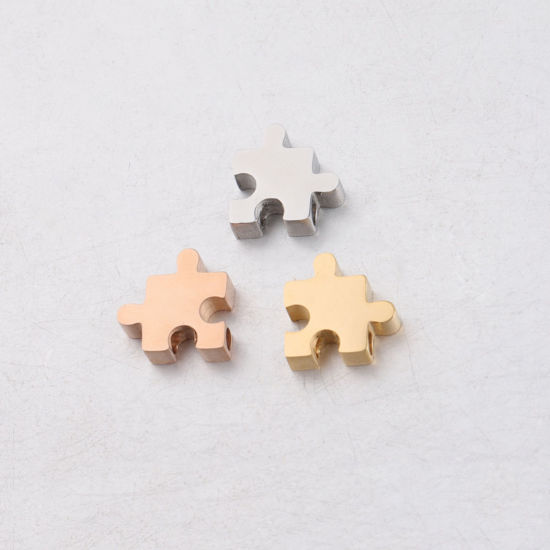 Bild von 304 Edelstahl Charms Puzzle Bunt 1 Stück