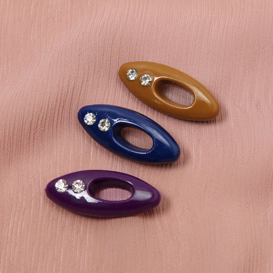 Plastic Scarf Clip Buckle Marquise Multicolor Hollow の画像