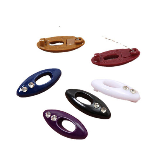 Plastic Scarf Clip Buckle Marquise Multicolor Hollow の画像