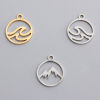 Bild von Edelstahl Charms Rund Bunt Hohl 14mm x 12mm, 2 Stück