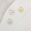 Bild von Edelstahl Charms Rund Bunt Hohl 14mm x 12mm, 2 Stück