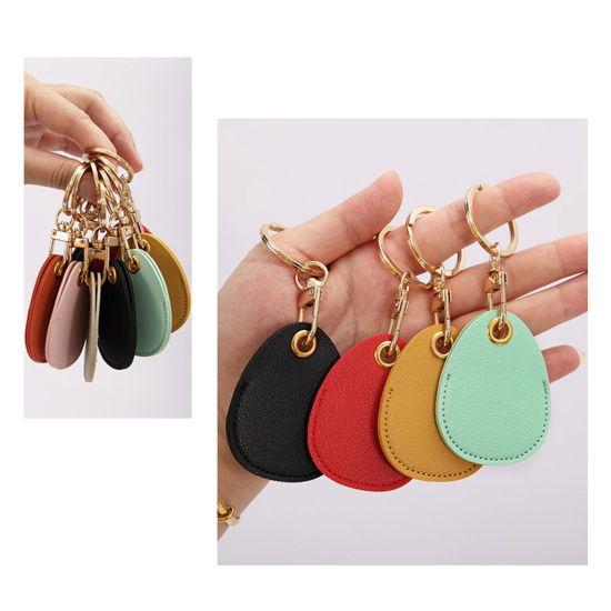Image de Porte-Clés Simple en PU Doré Multicolore Goutte d'Eau 1 Pièce