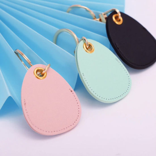 Image de Porte-Clés Simple en PU Doré Multicolore Goutte d'Eau 1 Pièce
