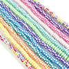 Immagine di Argilla Perline Tondo Piatto Multicolore Striscia Disegno 2 Fili
