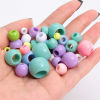 Image de Perles en Acrylique Rond Couleur au Hasard Opaque 1000 Pcs