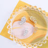 Immagine di Lega di Zinco Charms Foglia Multicolore Trasparente Strass 10 Pz