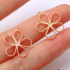 Picture of Zinc Based Alloy Charms Multicolor Flower Hollow 19mm x 17mm