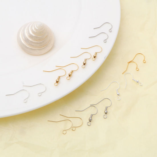 Image de Boucles d'Oreilles Crochets en Laiton Multicolore avec Boucle 20 Pcs