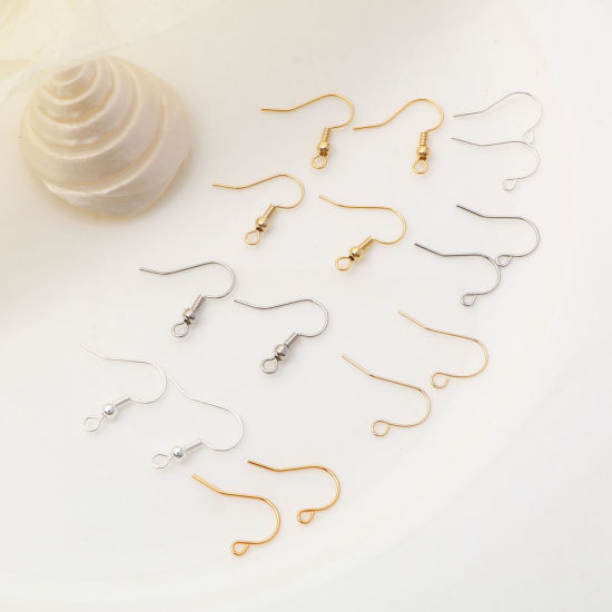 Image de Boucles d'Oreilles Crochets en Laiton Multicolore avec Boucle 20 Pcs
