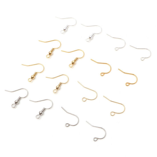 Image de Boucles d'Oreilles Crochets en Laiton Multicolore avec Boucle 20 Pcs