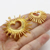 Picture of Zinc Based Alloy Galaxy Pendants Gold Plated Sun Rays Hollow