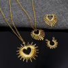 Picture of Zinc Based Alloy Galaxy Pendants Gold Plated Sun Rays Hollow