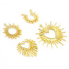 Picture of Zinc Based Alloy Galaxy Pendants Gold Plated Sun Rays Hollow